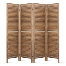 Load image into Gallery viewer, Artiss Room Divider Privacy Screen Foldable Partition Stand 4 Panel Brown