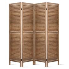 Load image into Gallery viewer, Artiss Room Divider Privacy Screen Foldable Partition Stand 4 Panel Brown