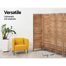 Load image into Gallery viewer, Artiss Room Divider Screen 8 Panel Privacy Wood Dividers Stand Bed Timber Brown