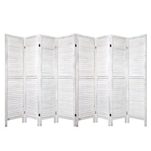 Load image into Gallery viewer, Artiss Room Divider Screen 8 Panel Privacy Wood Dividers Stand Bed Timber White