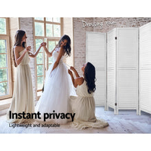 Load image into Gallery viewer, Artiss Room Divider Screen 8 Panel Privacy Wood Dividers Stand Bed Timber White