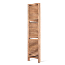 Load image into Gallery viewer, Artiss Room Divider Privacy Screen Foldable Partition Stand 4 Panel Brown
