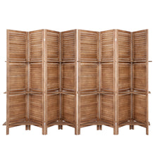 Load image into Gallery viewer, Artiss Room Divider Screen 8 Panel Privacy Dividers Shelf Wooden Timber Stand