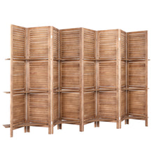 Load image into Gallery viewer, Artiss Room Divider Screen 8 Panel Privacy Dividers Shelf Wooden Timber Stand