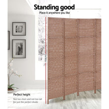 Load image into Gallery viewer, Artiss 4 Panel Room Divider Screen Privacy Rattan Timber Foldable Dividers Stand Hand Woven