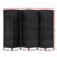 Load image into Gallery viewer, Artiss 6 Panel Room Divider - Black
