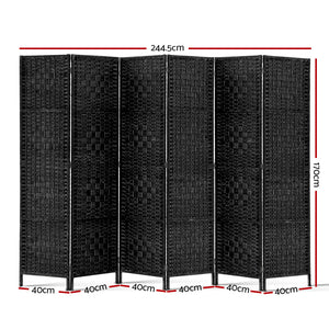 Artiss 6 Panel Room Divider - Black