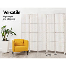 Load image into Gallery viewer, Artiss 8 Panels Room Divider Screen Privacy Rattan Timber Fold Woven Stand White