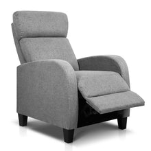 Load image into Gallery viewer, Artiss Fabric Reclining Armchair - Grey