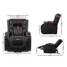 Load image into Gallery viewer, Artiss Electric Recliner Chair Lift Heated Massage Chairs Lounge Sofa Leather