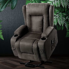 Load image into Gallery viewer, Artiss Electric Recliner Chair Lift Heated Massage Chairs Fabric Lounge Sofa