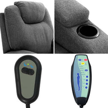Load image into Gallery viewer, Artiss Electric Massage Chair Recliner Sofa Lift Motor Armchair Heating Fabric