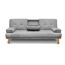 Load image into Gallery viewer, Artiss 3 Seater Fabric Sofa Bed - Grey