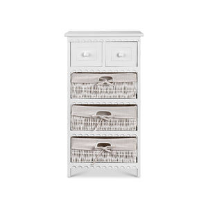 Artiss 3 Basket Storage Drawers - White