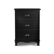 Load image into Gallery viewer, Artiss Vintage Bedside Table Chest Storage Cabinet Nightstand Black