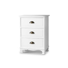 Load image into Gallery viewer, Artiss Vintage Bedside Table Chest Storage Cabinet Nightstand White