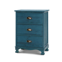 Load image into Gallery viewer, Artiss Bedside Tables Drawers Side Table Cabinet Vintage Blue Storage Nightstand