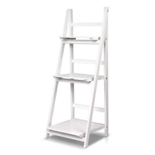 Load image into Gallery viewer, Artiss Display Shelf 3 Tier Wooden Ladder Stand Storage Book Shelves Rack White