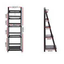 Load image into Gallery viewer, Artiss Display Shelf 5 Tier Wooden Ladder Stand Storage Book Shelves Rack Coffee