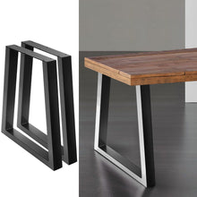 Load image into Gallery viewer, 2x Coffee Dining Table Legs Steel Industrial Vintage Bench Metal Trapezoid 710MM