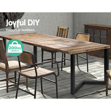 Load image into Gallery viewer, Artiss 2x Coffee Dining Table Legs 71x70CM Steel Industrial Vintage Bench Metal