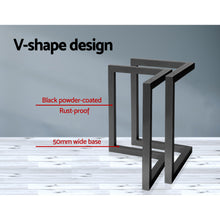 Load image into Gallery viewer, Artiss 2x Coffee Dining Table Legs 71x70CM Steel Industrial Vintage Bench Metal