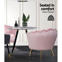 Load image into Gallery viewer, Artiss Armchair Lounge Chair Accent Armchairs Retro Single Sofa Velvet Pink