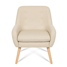 Load image into Gallery viewer, Artiss Fabric Dining Armchair - Beige