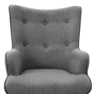 Artiss Armchair and Ottoman - Grey