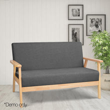 Load image into Gallery viewer, Artiss 2 Seater Fabric Sofa Chair - Grey