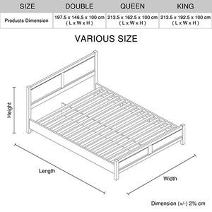 Cielo Bedframe King Size Oak