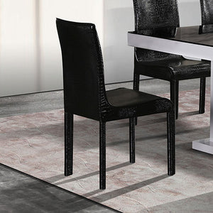 2X Espresso Dining Chair Black Colour