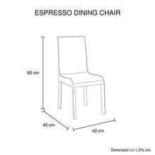 Load image into Gallery viewer, 2X Espresso Dining Chair White Colour