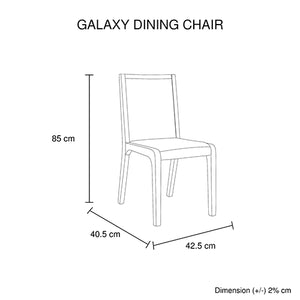 2X Galaxy Dining Chair Grey and Ash Colour