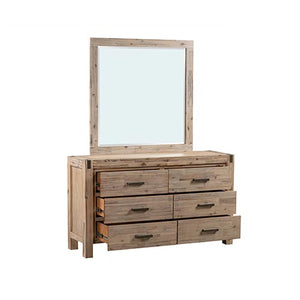 Java Dresser Table Mirror Makeup Cabinet with Drawer Oak