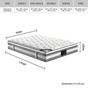 Premium Euro Top Rolled up Mattress King Single Size