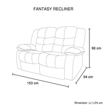 Load image into Gallery viewer, Fantasy Recliner Pu Leather 2R Black