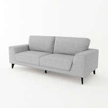 Load image into Gallery viewer, Hopper 3 Seater Fabric Sofa Light Grey Colour