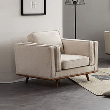 Load image into Gallery viewer, York Sofa 1 Seater Fabric Cushions Modern Sofa Beige Colour