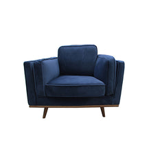 Load image into Gallery viewer, York Sofa 1 Seater Fabric Cushion Modern Sofa Blue Colour 