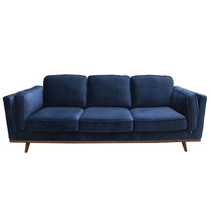 York Sofa 3 Seater Fabric Cushion Modern Sofa Blue Colour 