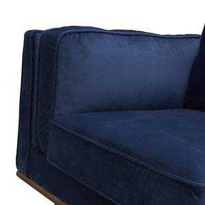 York Sofa 3 Seater Fabric Cushion Modern Sofa Blue Colour