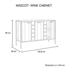 Load image into Gallery viewer, Mascot Wine Cabinet Oak Colour
