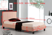 Load image into Gallery viewer, Single PU Leather Bed Frame Pink