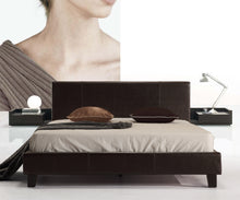 Load image into Gallery viewer, Double PU Leather Bed Frame Brown