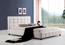 Load image into Gallery viewer, Double PU Leather Deluxe Bed Frame White