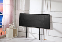 Load image into Gallery viewer, PU Leather Double Bed Headboard Bedhead - Black