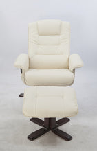 Load image into Gallery viewer, PU Leather Massage Chair Recliner Ottoman Lounge Remote