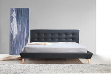 Load image into Gallery viewer, King PU Leather Deluxe Bed Frame Black