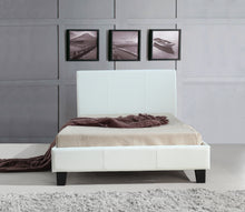 Load image into Gallery viewer, King Single PU Leather Bed Frame White